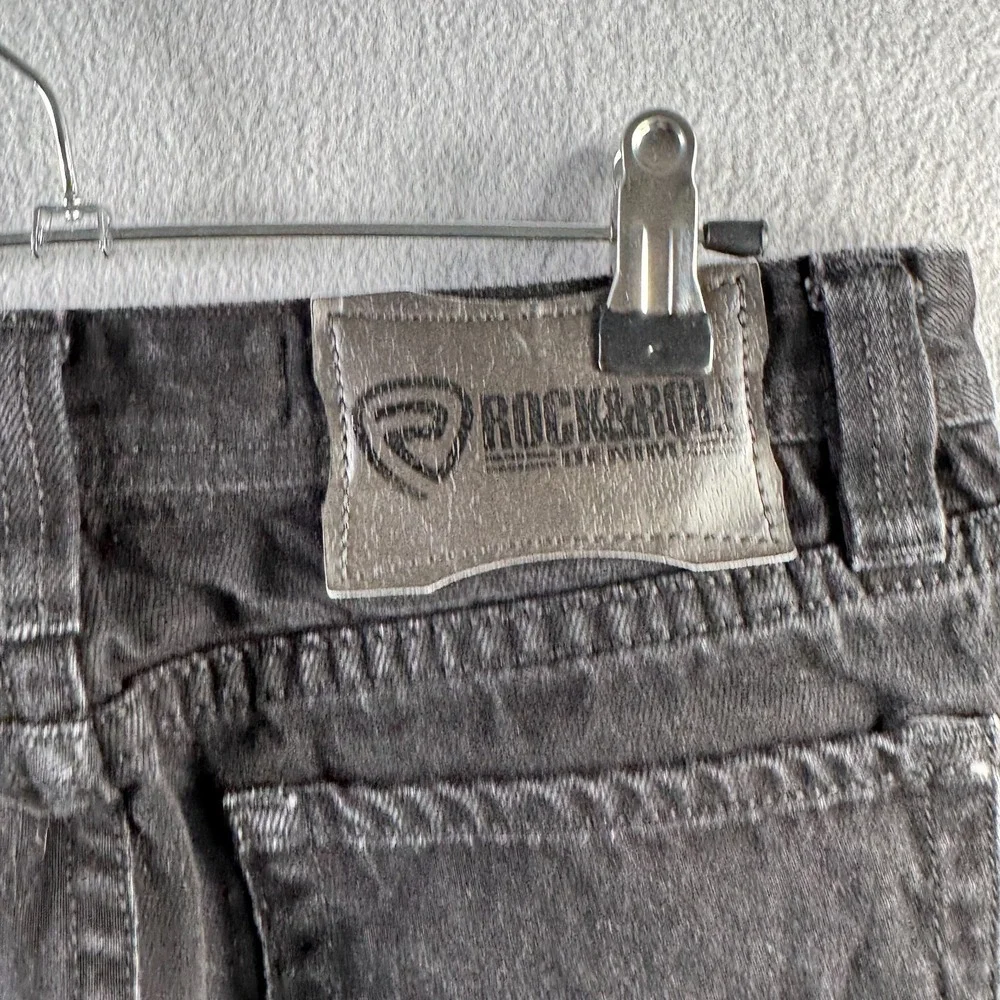 Rock & Roll Cowboy Jeans Mens 30x34 (Fits 30x32) Black Revolver Slim Straight
